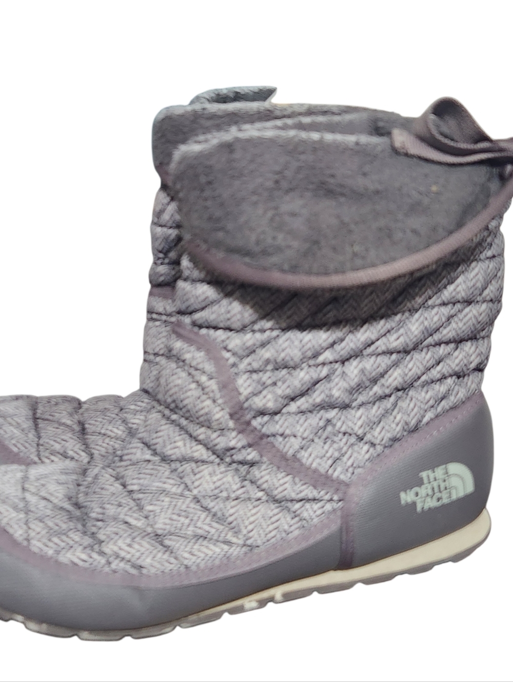 The North Face ThermoBall Traction Boots Womens Size 10 Gray Fold Down Bootie